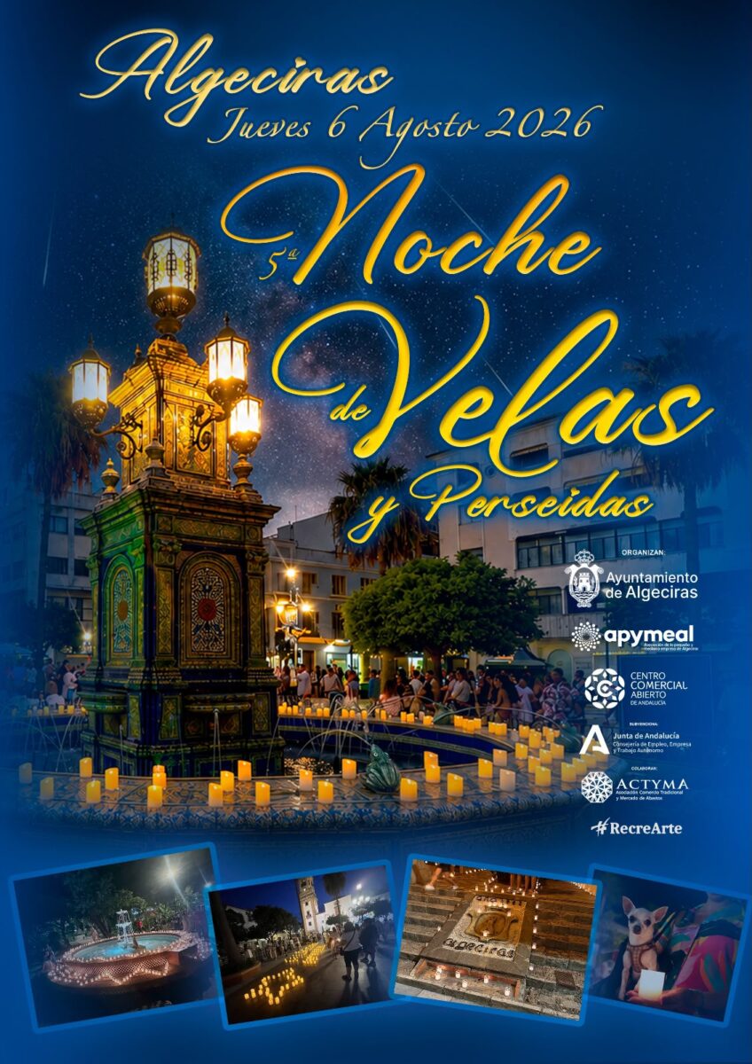 Algeciras alumbrará su centro con 20.000 velas en la quinta Noche de Velas y Perseidas