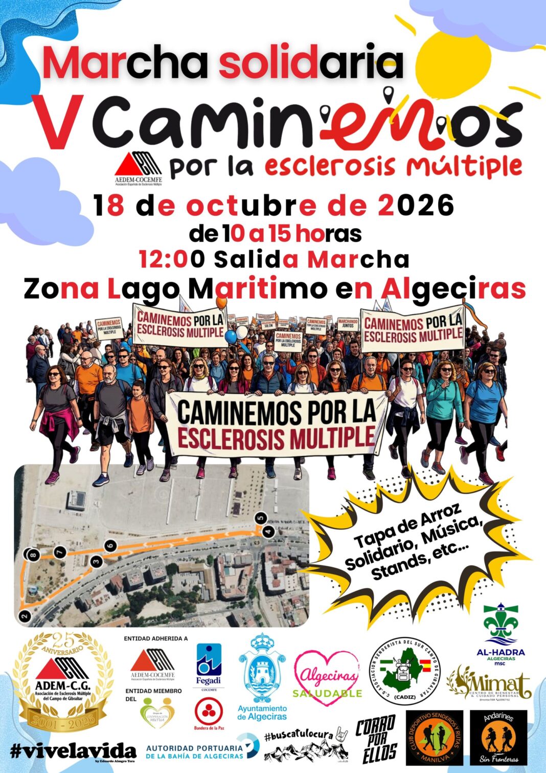 Algeciras acoge el 18 de octubre la V marcha solidaria por la esclerosis múltiple